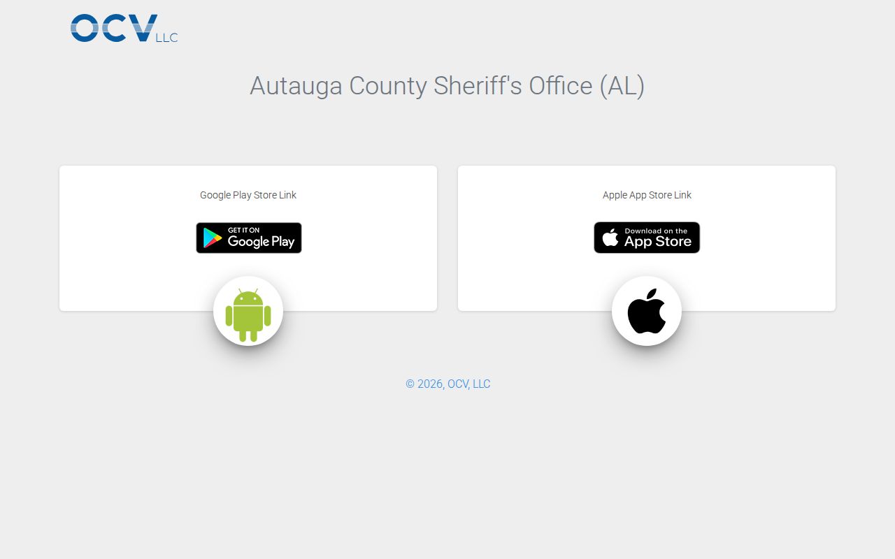 Autauga County Sheriff app route to the current Metro Jail roster